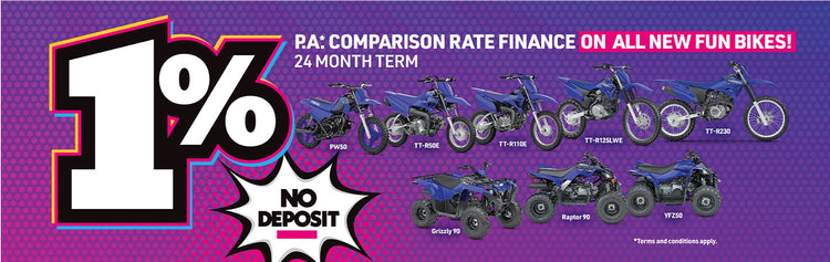 Yamaha 1% Finance Offer on Minibikes