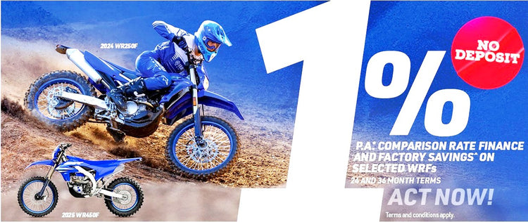 Yamaha 1% Finance Offer on WR Enduro Bikes